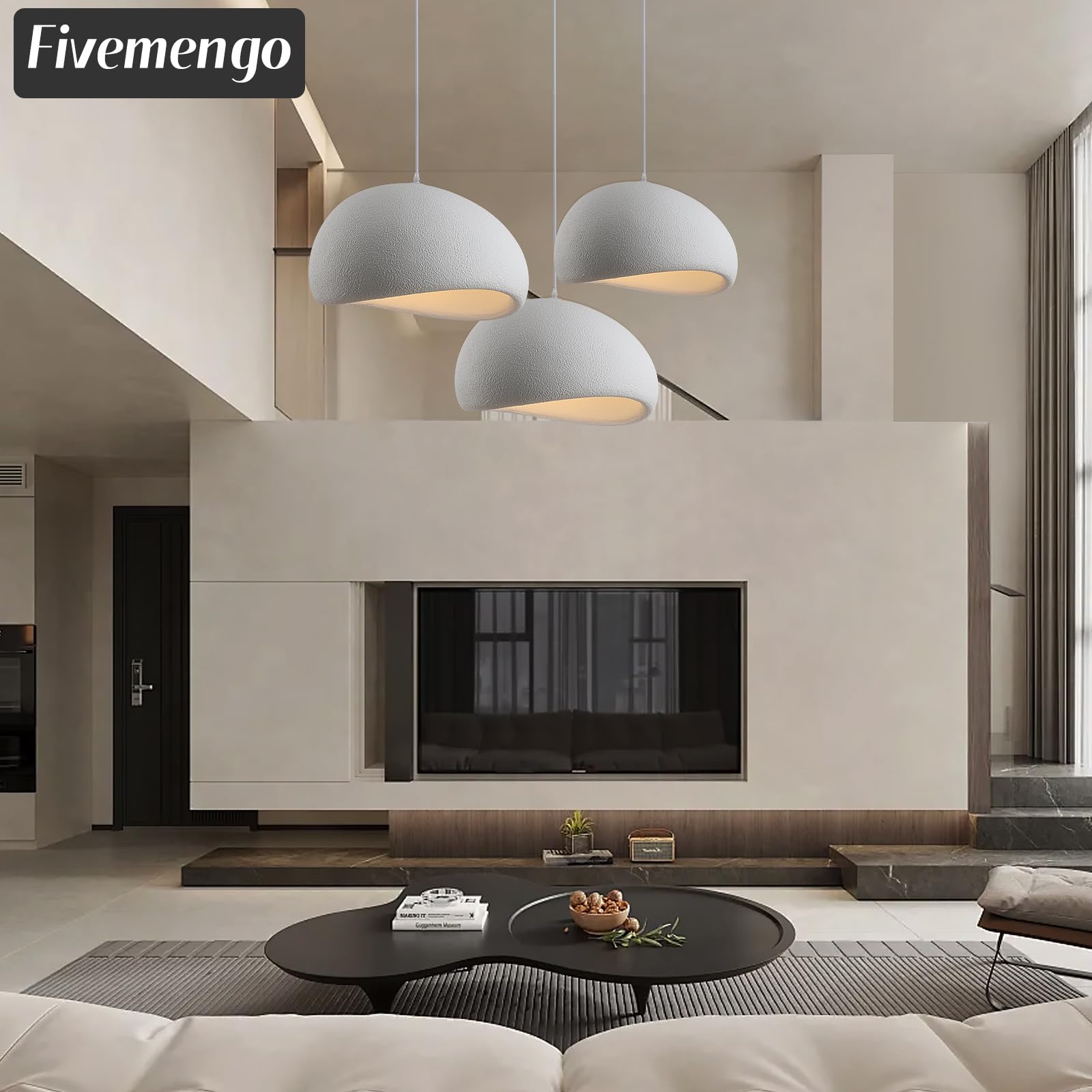 Fivemengo Luminária Pendente Wabi Sabi De 15,7 Pol., Luminária De